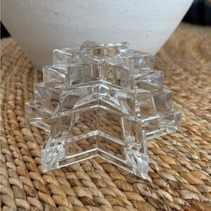 German lead crystal star  two way candle holder
